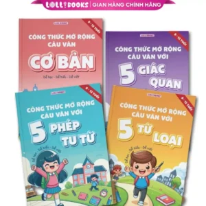 Sách Cho Bé - Bộ 4 Cuốn Sách Lollibooks Cách Công Thức Mở Rộng Câu Văn