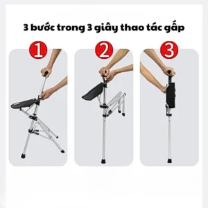 Gậy Chống Có Ghế Ngồi Hãng Hemeide 84cm - Batoong Gậy chống có ghế thông minh Hemeide, Gậy cho người già kiêm ghế ngồi