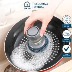 Dụng Cụ Cọ Rửa Chén Bát, Xoong Nồi, Bếp Ăn Có Bình Đựng Xà Phòng - TEKCOMALL - Bàn Chải Nhà Bếp Đa Năng