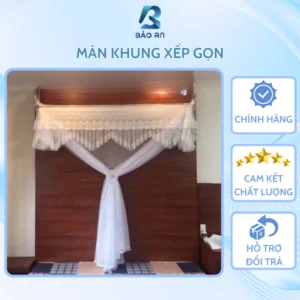 Màn Khung Xếp Gọn Tuyn Lạnh Cao Cấp Loại 1, Trọn Bộ Khung Màn Inox