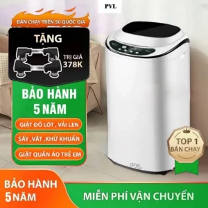 Máy giặt mini PVL 100% tự động, giặt vắt lên đến 5kg