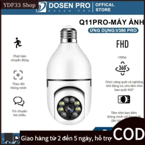 Camera Yoosee Wifi Yoosee 8 LED Đuôi Bóng Đèn Xoay 360 Độ 8.0Mps - 1080P BẢO HÀNH 12 THÁNG