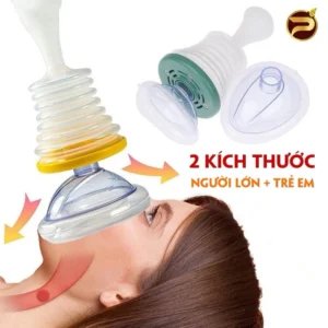 Bộ sơ cứu hóc nghẹn, dụng cụ hút đồ ăn dị vật, thiết bị cứu hộ nghẹt thở cho trẻ em và người lớn, chất liệu Silicone.