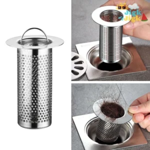 Bộ lọc bồn rửa JIGK, có tay cầm Lưới lọc thoát nước sàn chống tắc nghẽn, Dụng cụ xả rác bền bỉ Dụng cụ chặn tóc thực phẩm