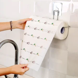 Cuộn khăn giấy thấm dầu mỡ hình củ quả dễ thương gdgs