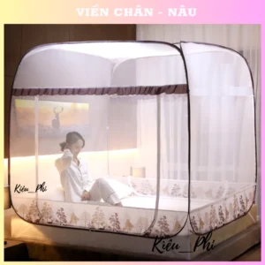Mùng chụp tự bung Kiều Phi - Màn chụp tự bung người lớn 1m2 1m6 1m8 2m2 gấp gọn đỉnh rộng vuông cao cấp