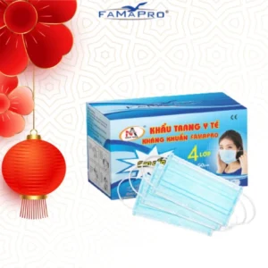 Khẩu trang y tế 4 lớp kháng khuẩn Famapro ( 50 cái/ hộp)