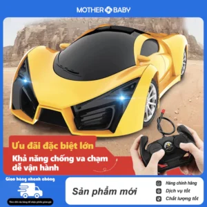 Đồ chơi điều khiển ô tô chạy dành cho trẻ em, ô tô điều khiển từ xa có thể sạc lại chiếu đèn cho bé
