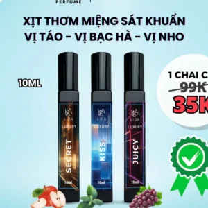 xịt thơm miệng lisaperfume chính hãng làm thơm khoang miệng, sạch răng, xịt thơm miệng 10ml nhỏ gọn, tiện dụng.
