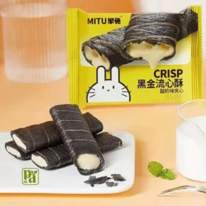 Bánh giòn crisp bánh nhân trứng muối MITU nhập khẩu ăn vặt ngon giòn, lạ miệng