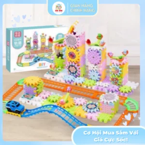 Đồ chơi lắp ghép bánh răng thành đồ vật có thể hoạt động giúp kích thích trí tuệ sáng tạo của trẻ