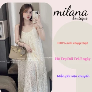 Đầm bầu thiết kế, váy bầu mùa hè dáng suông thiết kế 2 dây, vải ren cao cấp 2 lớp, phù hợp mặc đi phố, đi biển
