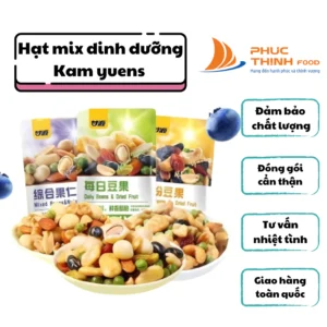 Hạt mix dinh dưỡng tẩm vị Kam Yuens , snack que tôm, đậu mix hạt & trái cây sấy khô Gan Yuan (~30g)