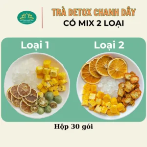 Hộp 30 Gói Trà Detox Chanh Dây Triệu Lộ Tư 2 Loại Mix Đẹp Da, Thanh Nhiệt, Mát Gan, Giải Nhiệt Cơ Thể
