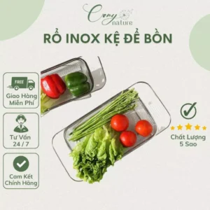 Rổ Inox Đa Năng Gác Chậu Rửa Chén Để Rau Bằng Thép Không Gỉ Có Thể Thu Gọn Tiện Dụng Cho Bồn Rửa