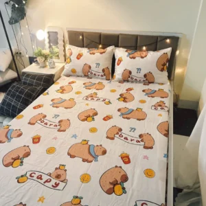 Bộ ga gối 3 món Ikea 1m6x2m 1m8x2m drap trải giường cotton poly hàng loại 1 được chọn màu