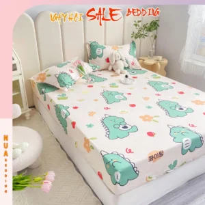 Bộ ga gối 3 món poly coton 1m6x2m và 1m8x2m mẫu đẹp được chọn hàng loại 1