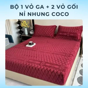 Ga Gối 3 Món Nỉ Nhung