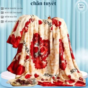 Chăn mền tuyết nhung siêu ấm mền mịn kích thước 1,6x2m bao đẹp cao cấp