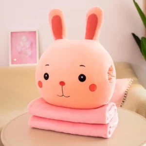 BỘ CHĂN GỐI HÌNH THÚ VĂN PHÒNG 3in1 ( GẤU BÔNG CÓ MỀN BÊN TRONG )
