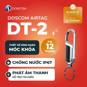 Thiết Bị Định Vị GPS Thông Minh Doscom Tag DT2 Phạm Vi Định Vị Toàn Cầu - Smart Tag iOS Find My App