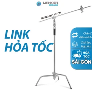 CHÂN ĐÈN CHỮ C INOX 330CM chịu tải tốt giá đỡ Softbox máy ảnh chụp hình quay phim 3M3
