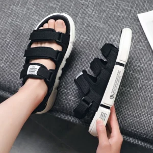 Skydensandal - Giày sandal Dép Quai Hậu Nam nam nữ màu đen hính hãng Dép Sandan Nam Nữ, Sandal Học Sinh Ngang