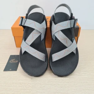 Giày Sandal Nam Chaco Mã TG09 Dép Chaco Quai Hậu Thời Trang Năng Động - Ghi Chỉ Cam Nhạt TG09