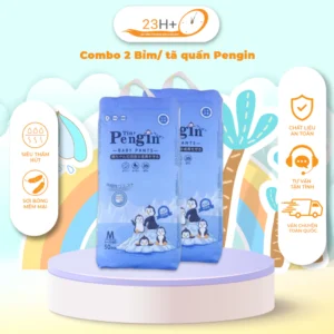 Combo 2 bịch Tã/Bỉm quần Pengin siêu thâm hút thoảng mát cho bé,đủ size 50 miếng-Phân phối độc quyền
