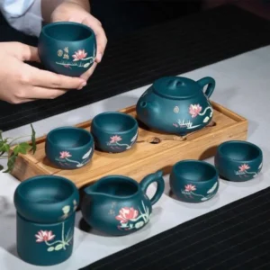 Bộ Ấm Chén Thạch Biều Liên Hoa